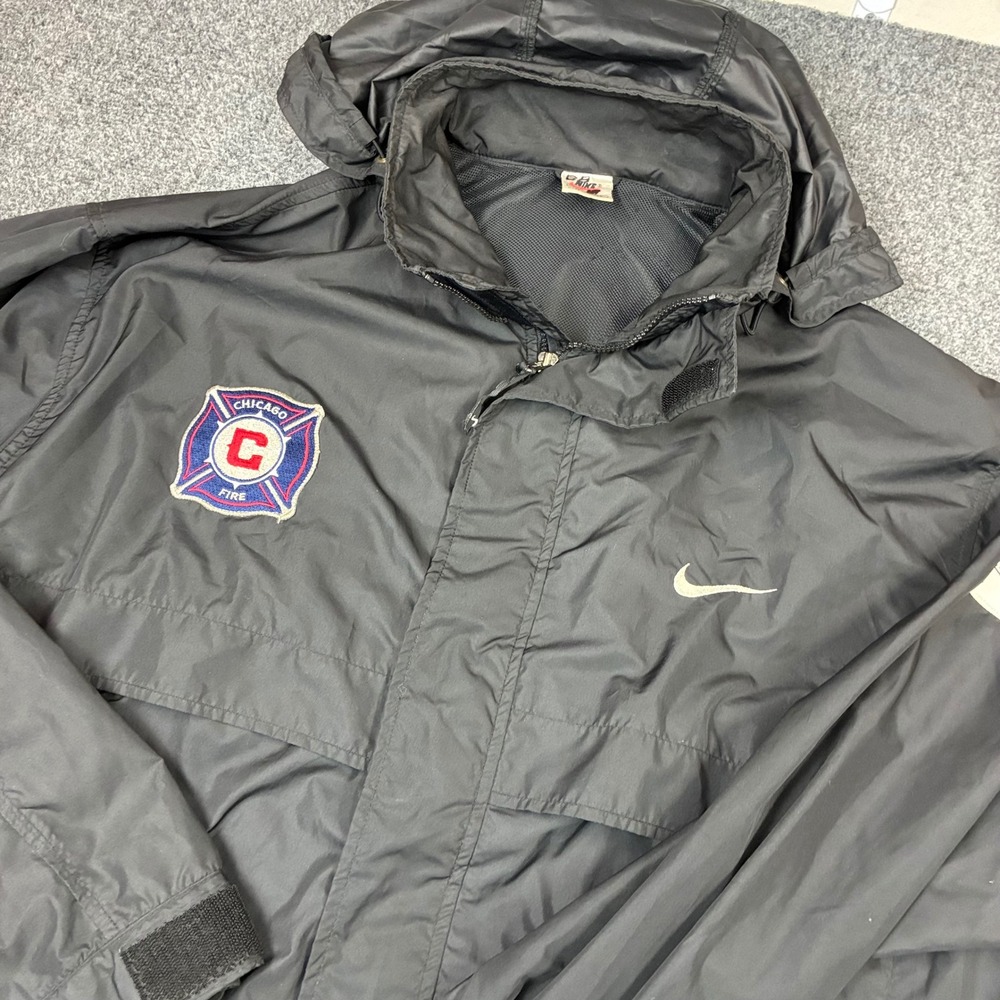 Vintage Nike Chicago Fire FC MLS Soccer ClimaFIT Windbreaker Jacket Mens Size XL